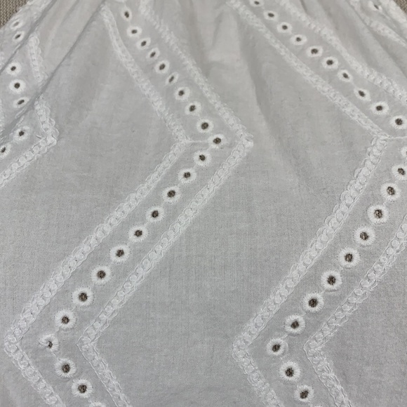 Forever 21, Eyelet Cotton Embroidered Ruffle Crop Halter Top-White, Sz S - Picture 5 of 10